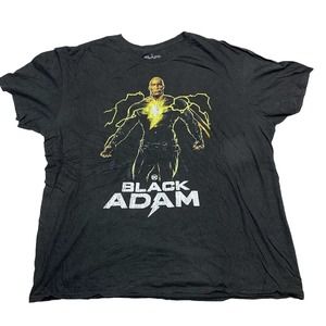 Black Adam Movie Graphic Tee Thrifted Vintage Style Size 2XL